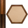 Moldura Hexagonal de Madeira Clássica com Detalhes Gravados para Quadros e Fotos com Fundo Mdf - 3,2x1,5
