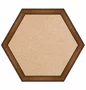 Moldura Hexagonal de Madeira Clássica com Detalhes Gravados para Quadros e Fotos com Fundo Mdf - 3,2x1,5