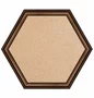 Moldura Hexagonal de Madeira Clássica com Detalhes Gravados para Quadros e Fotos com Fundo Mdf - 3,2x1,5