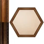 Moldura Hexagonal de Madeira Clássica com Detalhes Gravados para Quadros e Fotos com Fundo Mdf e Frente em PVC Antirreflo - 3,2x1,5