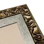 Moldura Hexagonal Efeito Escovado Fino e Gravação de Curvas Fluidas para Quadros e Fotos com Fundo Mdf e Frente em PVC Antirreflexo - 7,1x2,8