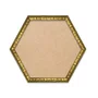 Moldura Hexagonal Efeito Metal Martelado para Quadros e Fotos com Fundo Mdf - 2x1,8