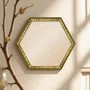Moldura Hexagonal Efeito Metal Martelado para Quadros e Fotos com Fundo Mdf e Frente em PVC Antirreflexo - 2x1,8