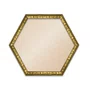Moldura Hexagonal Efeito Metal Martelado para Quadros e Fotos com Fundo Mdf e Frente em PVC Antirreflexo - 2x1,8