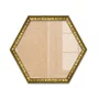 Moldura Hexagonal Efeito Metal Martelado para Quadros e Fotos com Fundo Mdf e Frente em Vidro - 2x1,8