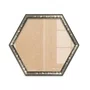 Moldura Hexagonal Efeito Metal Martelado para Quadros e Fotos com Fundo Mdf e Frente em Vidro - 2x1,8