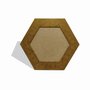 Moldura Hexagonal Larga Lisa para Quadros Revestida com Fundo MDF - 7x2