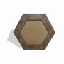 Moldura Hexagonal Larga Lisa para Quadros Revestida com Fundo MDF - 7x2