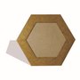 Moldura Hexagonal Larga Lisa para Quadros Revestida com Fundo MDF e PVC Antirreflexo - 7x2