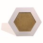 Moldura Hexagonal Larga Lisa para Quadros Revestida com Fundo MDF e Vidro - 7x2