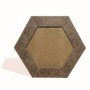 Moldura Hexagonal Larga Lisa para Quadros Revestida com Fundo MDF e Vidro - 7x2