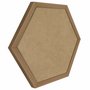 Moldura Hexagonal Lisa Revestida para Quadros com Fundo Mdf - 2x2