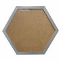 Moldura Hexagonal Lisa Revestida para Quadros com Fundo MDF e Vidro - 2x1