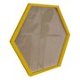 Moldura Hexagonal Lisa Revestida para Quadros com Fundo MDF e Vidro - 2x1