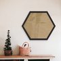Moldura Hexagonal Lisa Revestida para Quadros com Fundo Mdf e Vidro - 2x2