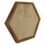 Moldura Hexagonal Lisa Revestida para Quadros com Fundo Mdf e Vidro - 2x2