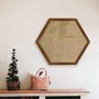 Moldura Hexagonal Lisa Revestida para Quadros com Fundo Mdf e Vidro - 2x2