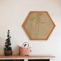 Moldura Hexagonal Lisa Revestida para Quadros com Fundo Mdf e Vidro - 2x2