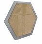 Moldura Hexagonal Lisa Revestida para Quadros com Fundo Mdf e Vidro - 2x2