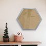 Moldura Hexagonal Lisa Revestida para Quadros com Fundo Mdf e Vidro - 2x2