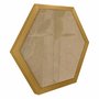 Moldura Hexagonal Lisa Revestida para Quadros com Fundo Mdf e Vidro - 2x2