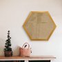 Moldura Hexagonal Lisa Revestida para Quadros com Fundo Mdf e Vidro - 2x2