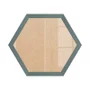 Moldura Hexagonal Lisa Revestida para Quadros com Fundo Mdf e Vidro - 2x2