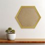 Moldura Hexagonal Micro Metalizada para Quadros com Fundo em MDF e PVC Antirreflexo - 3,4x2,1