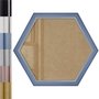 Moldura Hexagonal Micro Metalizada para Quadros com Fundo em MDF e Vidro - 3,4x2,1
