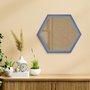 Moldura Hexagonal Micro Metalizada para Quadros com Fundo em MDF e Vidro - 3,4x2,1