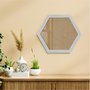 Moldura Hexagonal Micro Metalizada para Quadros com Fundo em MDF e Vidro - 3,4x2,1
