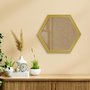 Moldura Hexagonal Micro Metalizada para Quadros com Fundo em MDF e Vidro - 3,4x2,1