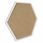 Moldura Hexagonal Minimalista Lisa para Quadros Revestida com Fundo MDF - 1,5x1