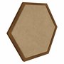 Moldura Hexagonal Minimalista Lisa para Quadros Revestida com Fundo MDF - 1,5x1