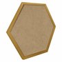 Moldura Hexagonal Minimalista Lisa para Quadros Revestida com Fundo MDF - 1,5x1