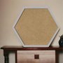 Moldura Hexagonal Minimalista Lisa para Quadros Revestida com Fundo MDF - 1,5x1