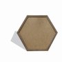 Moldura Hexagonal Minimalista Lisa para Quadros Revestida com Fundo MDF - 1,5x1