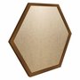Moldura Hexagonal Minimalista Lisa para Quadros Revestida com Fundo MDF e PVC Antirreflexo - 1,5x1