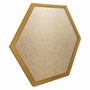 Moldura Hexagonal Minimalista Lisa para Quadros Revestida com Fundo MDF e PVC Antirreflexo - 1,5x1
