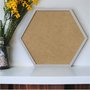 Moldura Hexagonal Minimalista Lisa para Quadros Revestida com Fundo MDF e PVC Antirreflexo - 1,5x1