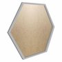Moldura Hexagonal Minimalista Lisa para Quadros Revestida com Fundo MDF e PVC Antirreflexo - 1,5x1