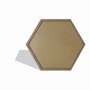 Moldura Hexagonal Minimalista Lisa para Quadros Revestida com Fundo MDF e PVC Antirreflexo - 1,5x1