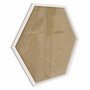 Moldura Hexagonal Minimalista Lisa para Quadros Revestida com Fundo MDF e Vidro - 1,5x1