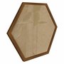 Moldura Hexagonal Minimalista Lisa para Quadros Revestida com Fundo MDF e Vidro - 1,5x1