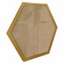 Moldura Hexagonal Minimalista Lisa para Quadros Revestida com Fundo MDF e Vidro - 1,5x1