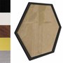Moldura Hexagonal Minimalista Lisa para Quadros Revestida com Fundo MDF e Vidro - 1,5x1
