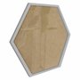 Moldura Hexagonal Minimalista Lisa para Quadros Revestida com Fundo MDF e Vidro - 1,5x1