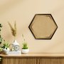 Moldura Hot Stamp Efeito Metalizado Hexagonal para Quadros com Fundo em MDF - 4,1x1,8