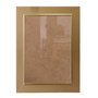 Moldura Laqueada Gesso com Filete Dourado para Quadros e Fotos com Fundo MDF e Ps Cristal Transparente - 3x1,5