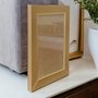 Moldura Laqueada Gesso com Filete Dourado para Quadros e Fotos com Fundo MDF e Vidro - 3x1,5